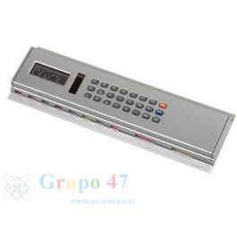 Regla con calculadora y post sit